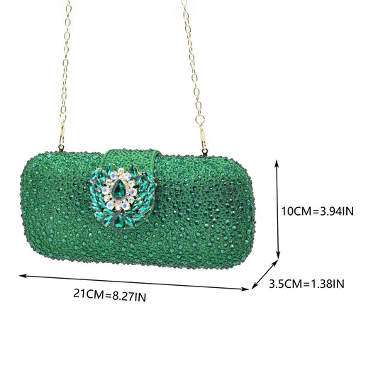 Set de Zapatos y Bolso de Fiesta con Rhinestones - Tacones Elegantes Estilo Africano
