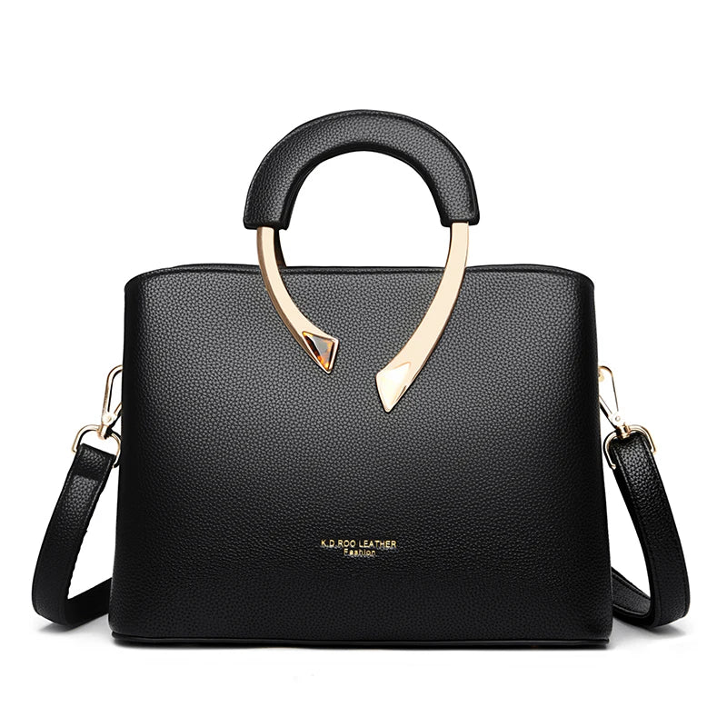 Bolso Crossbody Mediano Estilo Mom Bag - Cuero PU con Cierre de Cremallera