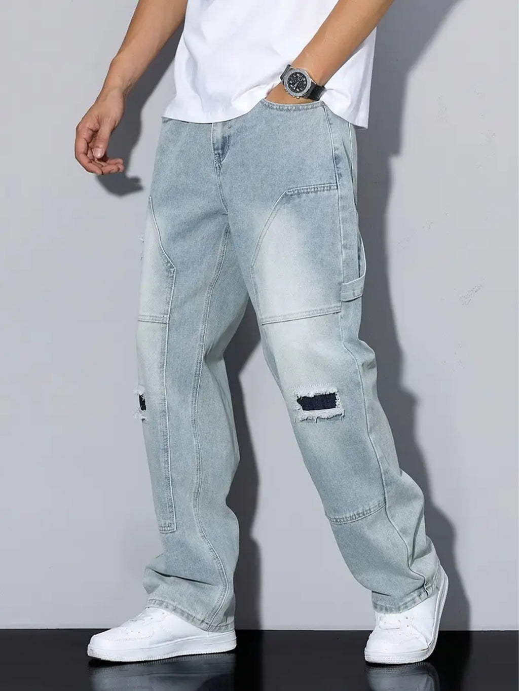 LOOKMARK Street Style Ripped Jeans