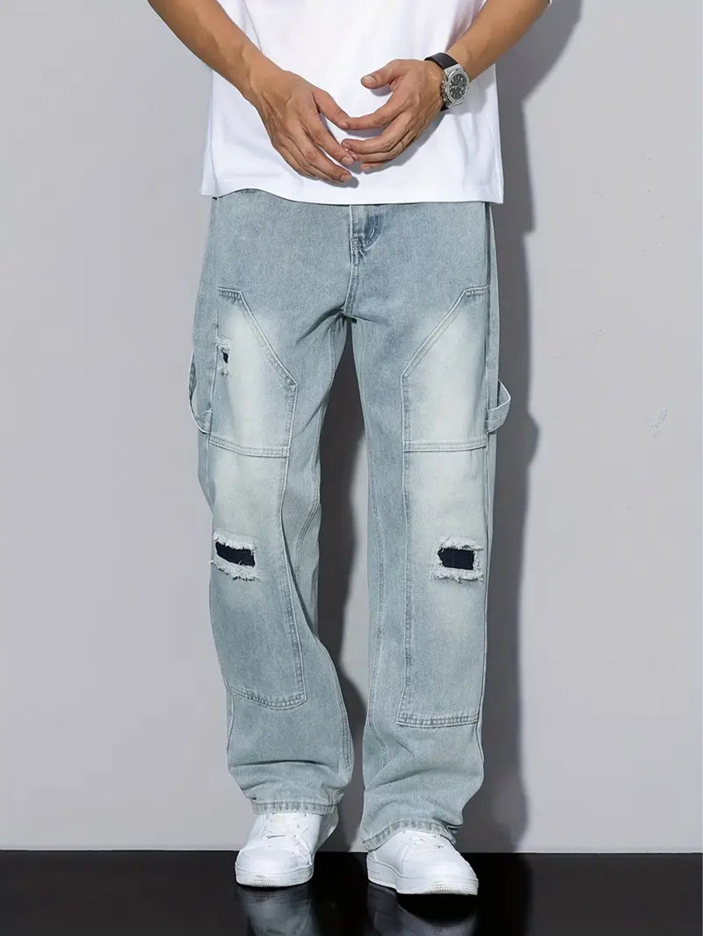 LOOKMARK Street Style Ripped Jeans