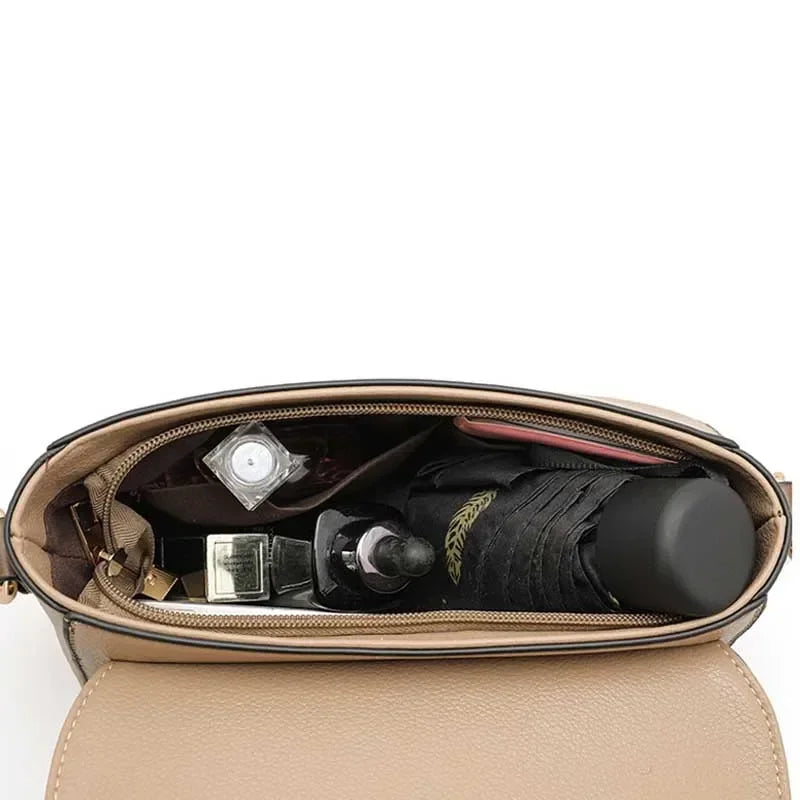 Bolso Bandolera de Cuero PU - Pequeño y Versátil para Mujer