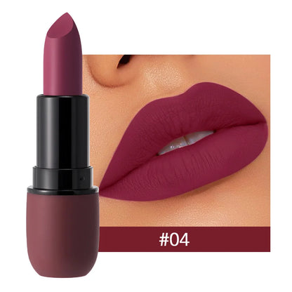 Labial Mate 6 Colores - Terciopelo Suave, Resistente al Agua y Larga Duración