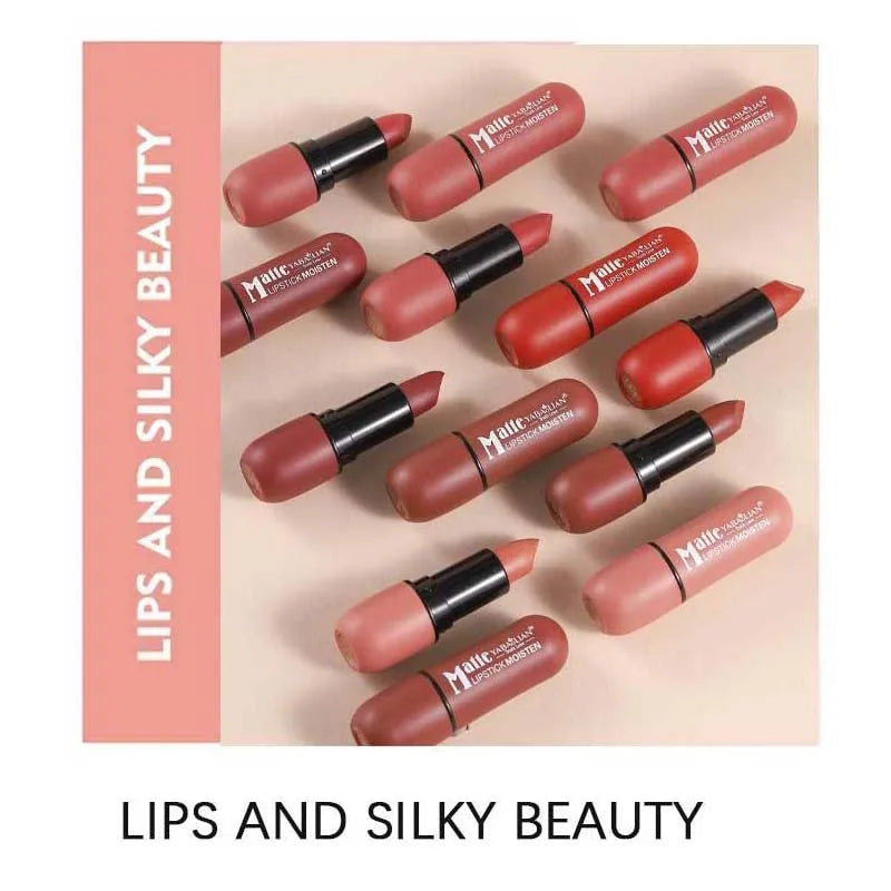 Labial Mate 6 Colores - Terciopelo Suave, Resistente al Agua y Larga Duración