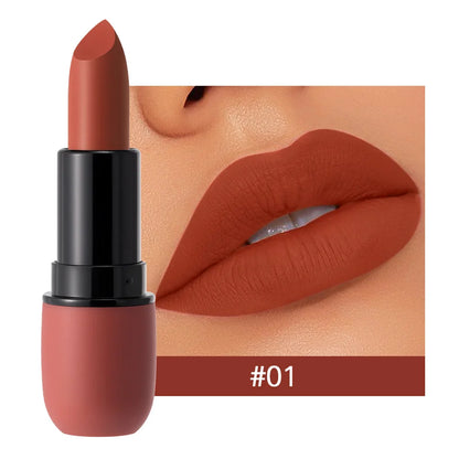 Labial Mate 6 Colores - Terciopelo Suave, Resistente al Agua y Larga Duración
