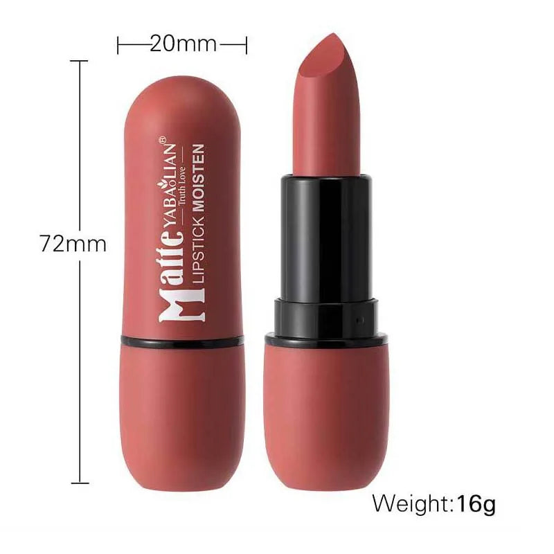 Labial Mate 6 Colores - Terciopelo Suave, Resistente al Agua y Larga Duración