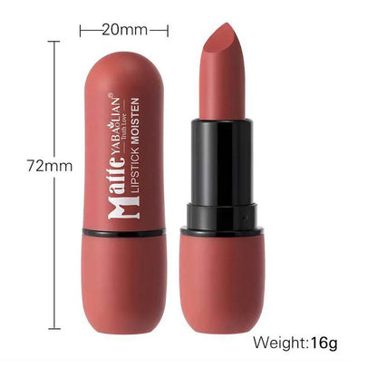 Labial Mate 6 Colores - Terciopelo Suave, Resistente al Agua y Larga Duración
