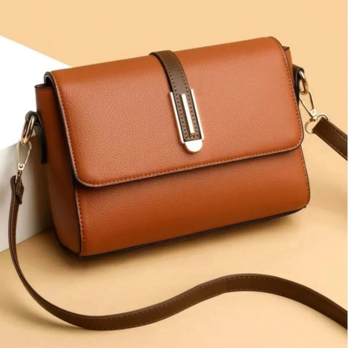Bolso Bandolera de Cuero PU - Pequeño y Versátil para Mujer