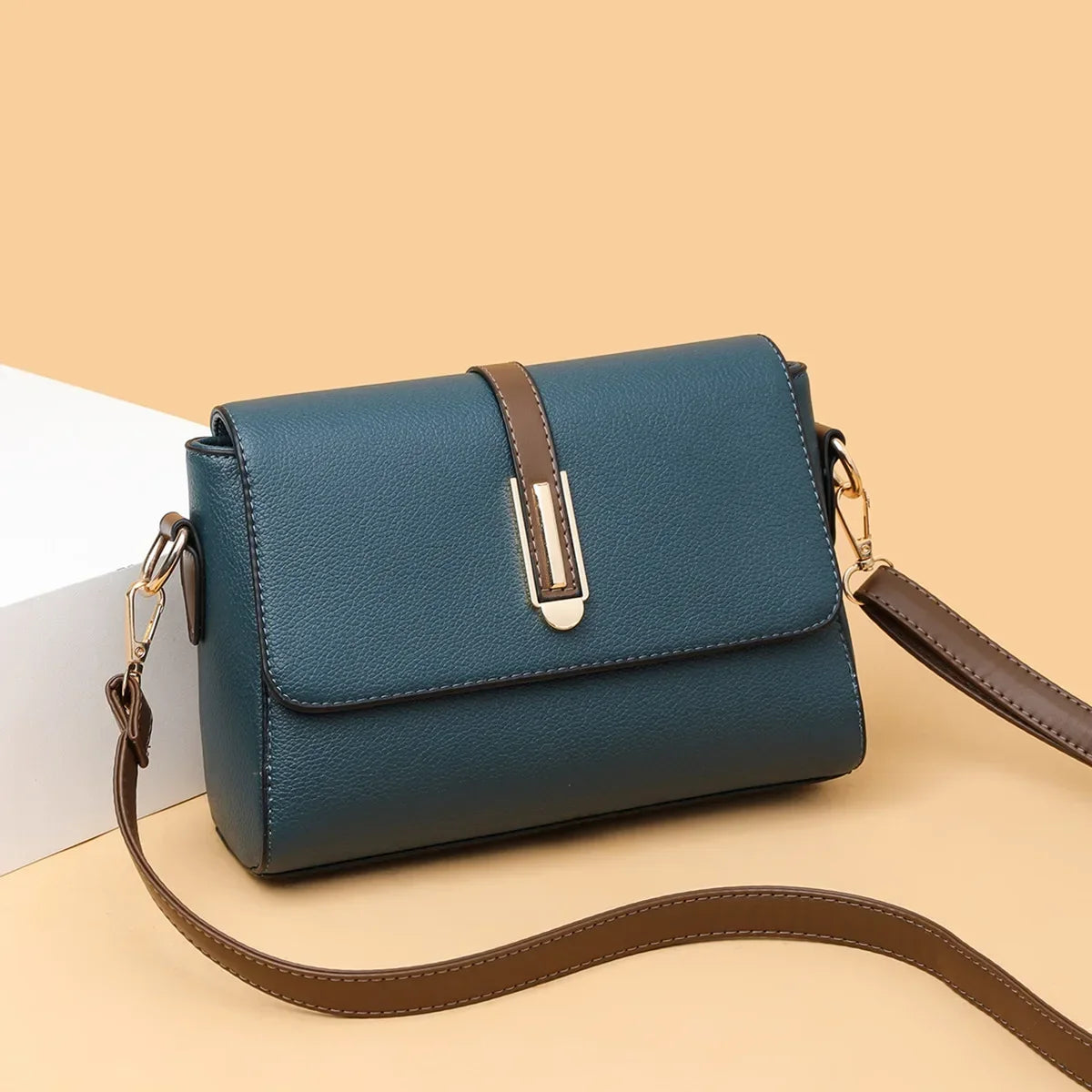 Bolso Bandolera de Cuero PU - Pequeño y Versátil para Mujer