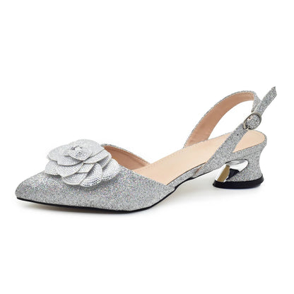 Set Elegante de Zapatos y Bolso con Rhinestones - Tacones de Fiesta para Mujer