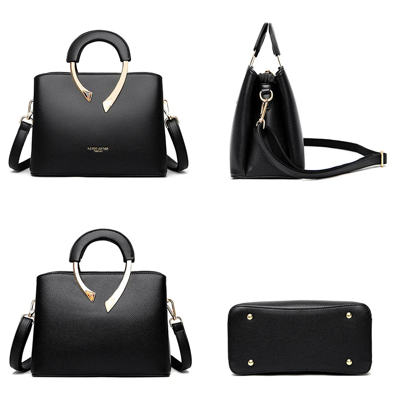 Bolso Crossbody Mediano Estilo Mom Bag - Cuero PU con Cierre de Cremallera