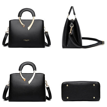 Bolso Crossbody Mediano Estilo Mom Bag - Cuero PU con Cierre de Cremallera