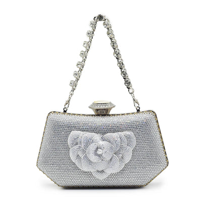 Set Elegante de Zapatos y Bolso con Rhinestones - Tacones de Fiesta para Mujer