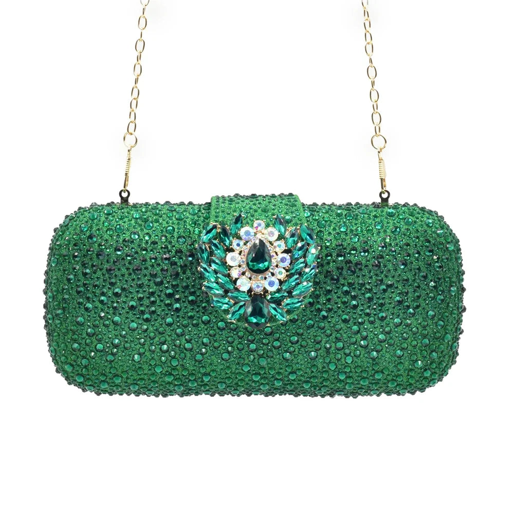 Set de Zapatos y Bolso de Fiesta con Rhinestones - Tacones Elegantes Estilo Africano
