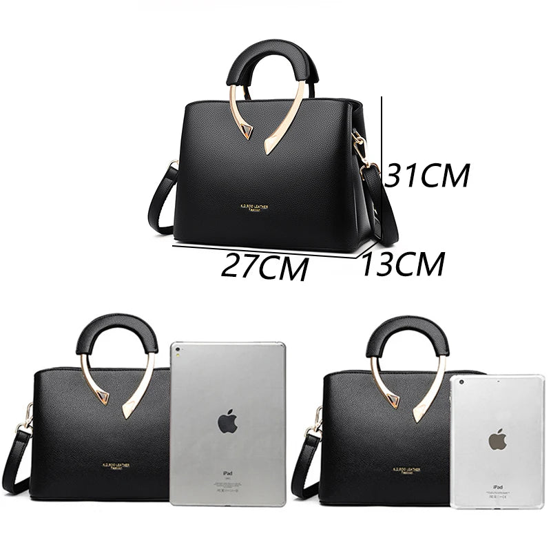 Bolso Crossbody Mediano Estilo Mom Bag - Cuero PU con Cierre de Cremallera