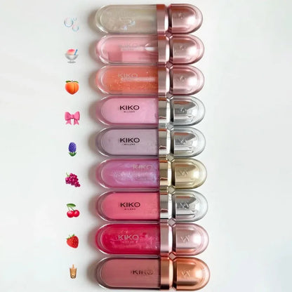Brillo de Labios KIKO 3D - Gloss Transparente con Efecto Espejo y Larga Duración