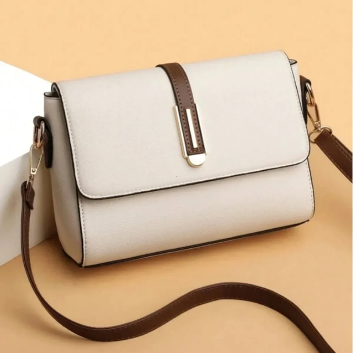 Bolso Bandolera de Cuero PU - Pequeño y Versátil para Mujer