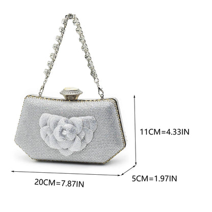 Set Elegante de Zapatos y Bolso con Rhinestones - Tacones de Fiesta para Mujer